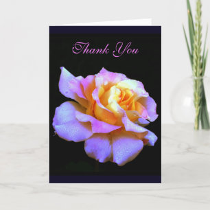 Carte de voeux rose Merci