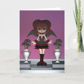 Carte de voeux "Rose noir"