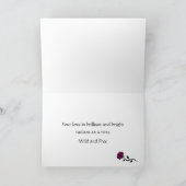 Carte de voeux Rose Passion blanche (Intérieur)