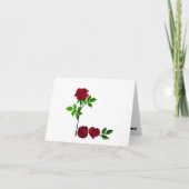 Carte de voeux Rose peinte à la main (Devant)