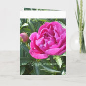 Carte de voeux Rose Pink Peony *Personnaliser* (Dos)