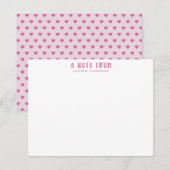 Carte de vœux rose pour la Saint-Valentin (Devant / Derrière)