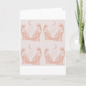 Carte de vœux rose poussiéreux. (Devant)