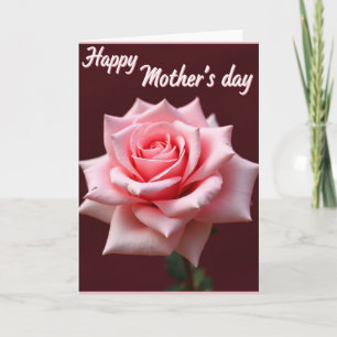 Carte de vœux Rose rose à pois