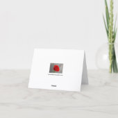 Carte de vœux rose rouge unique (Dos)