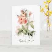 Carte de voeux Rose Shabby Chic Watercolor (Fleur jaune)