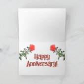 Carte de voeux - Rose unique au coucher du soleil (Intérieur)