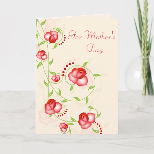 Carte de voeux - Roses Red Ombre (Devant)