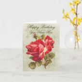 Carte de vœux Roses Rouges (Fleur jaune)