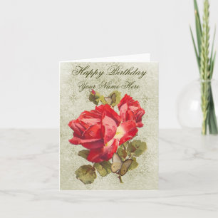 Carte de vœux Roses Rouges