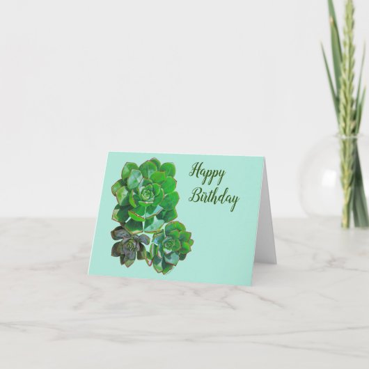 Carte de voeux Rosette Succulents (Devant)