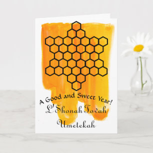 Carte de voeux Rosh Hshanah Honeycomb