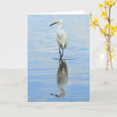 Carte de voeux - rotation de héron de Milou (Fleur jaune)