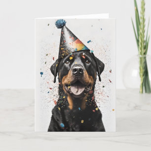 Carte de voeux Rottweiler Party