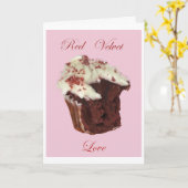 Carte de voeux rouge d'amour de velours (Fleur jaune)