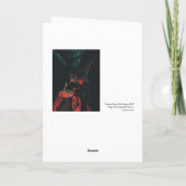 Carte de voeux rouge de Halloween de loup-garou de (Dos)