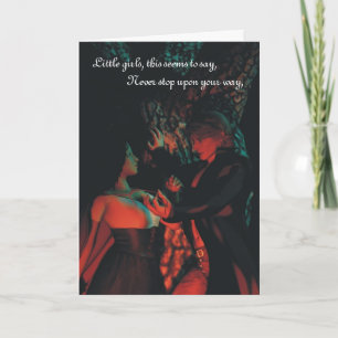 Carte de voeux rouge de Halloween de loup-garou de