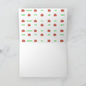 Carte de voeux Rouge Ponsettia Flower (Intérieur)