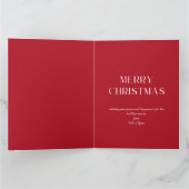 carte de voeux rouge pour Noël photo (Intérieur)