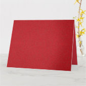 Carte de voeux rouge tomate à effet de bruit - Per (Fleur jaune)
