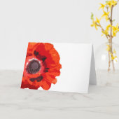 Carte de voeux rouge vierge (Fleur jaune)