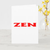 Carte de voeux rouge zen (Fleur jaune)
