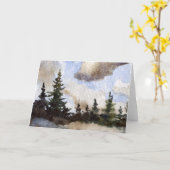 Carte de voeux Route 55 Nuages (Fleur jaune)
