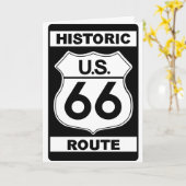 Carte de voeux Route 66 (Fleur jaune)
