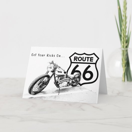Carte de voeux Route 66 (Devant)