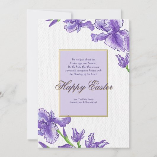 Carte de voeux royale de Pâques (Devant)