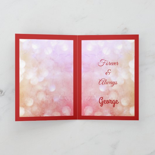 Carte de voeux Ruby Anniversary Femme. (Intérieur)