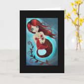 Carte de voeux Ruby Mermaid (Fleur jaune)