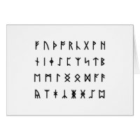 Carte de voeux Runic Alphabet [Futhorc]