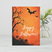 Carte de voeux Russe Citrouille Halloween (Debout devant)