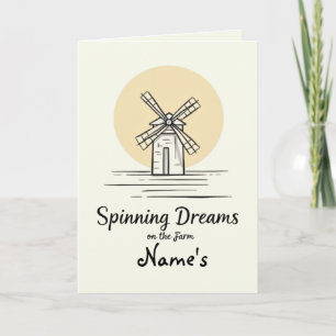 Carte de voeux Rustic Farmhouse Windmill