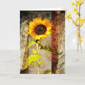 Carte de voeux Rustic Sun Flower (Fleur jaune)