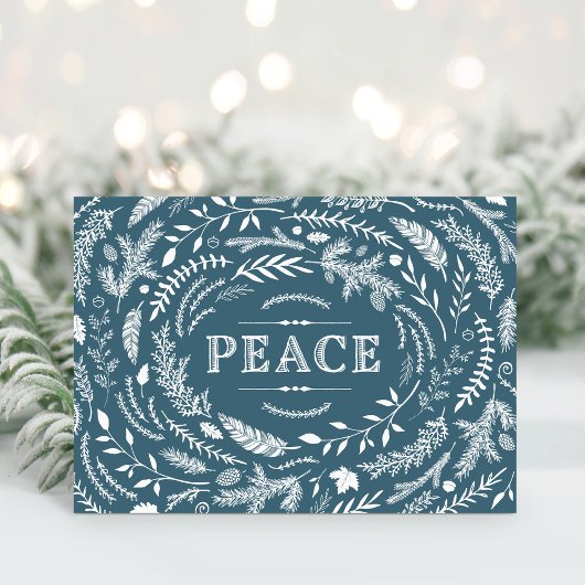 Carte de vœux rustique pour un hiver paisible