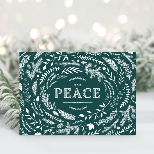Carte de vœux rustique pour un hiver paisible