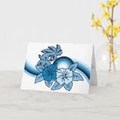 Carte de voeux Safari Surfing (Fleur jaune)