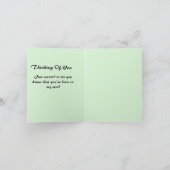 Carte de voeux : Sagesse (Intérieur)