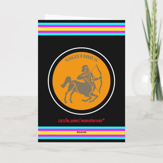 Carte de voeux Sagittaire (Dos)