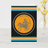 Carte de voeux Sagittaire (Fleur jaune)