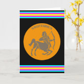 Carte de voeux Sagittaire (Fleur jaune)