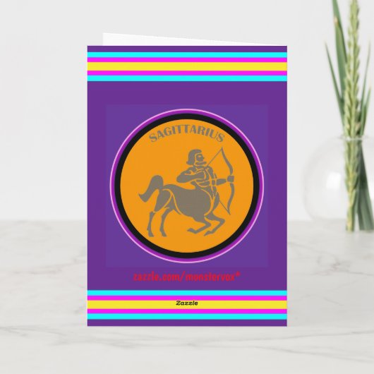 Carte de voeux Sagittarius (Dos)