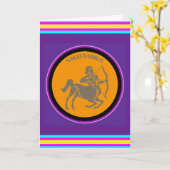 Carte de voeux Sagittarius (Fleur jaune)