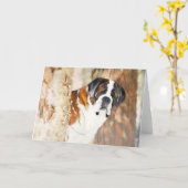 Carte de voeux Saint Bernard (Fleur jaune)