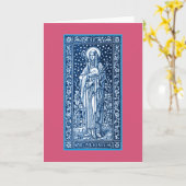 Carte de voeux Saint Juliana Falconieri (Fleur jaune)