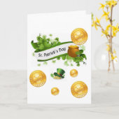 Carte de vœux Saint-Patrick (Fleur jaune)