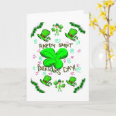 Carte de vœux Saint-Patrick (Fleur jaune)