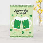 Carte de vœux Saint-Patrick de Lucky Beer (Fleur jaune)
